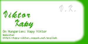viktor kapy business card